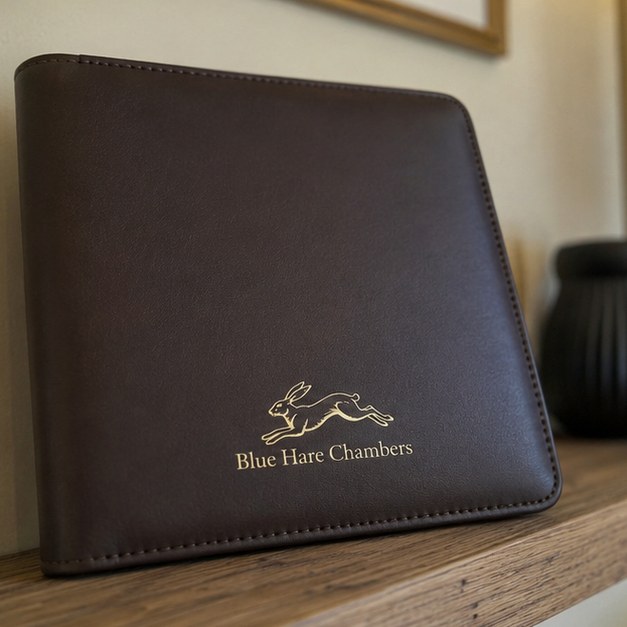 Padfolios with logo — customer photo